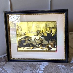 LIONEL BARRYMORE GOLD 🪙 FOIL ETCHINGS ART FROM 1970s